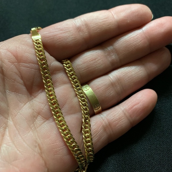 Curb bracelet genuine gold 18K - Picture 2 of 5